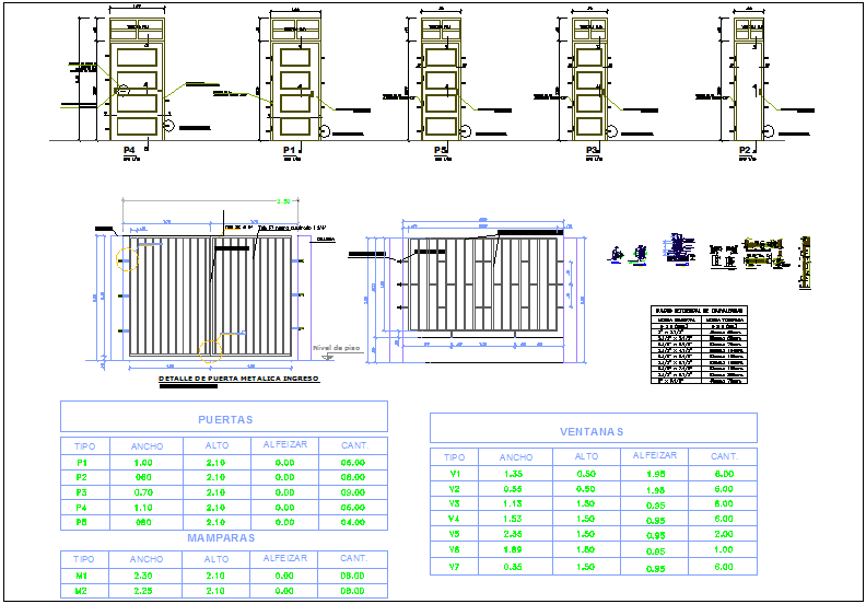 Door design view for school dwg file