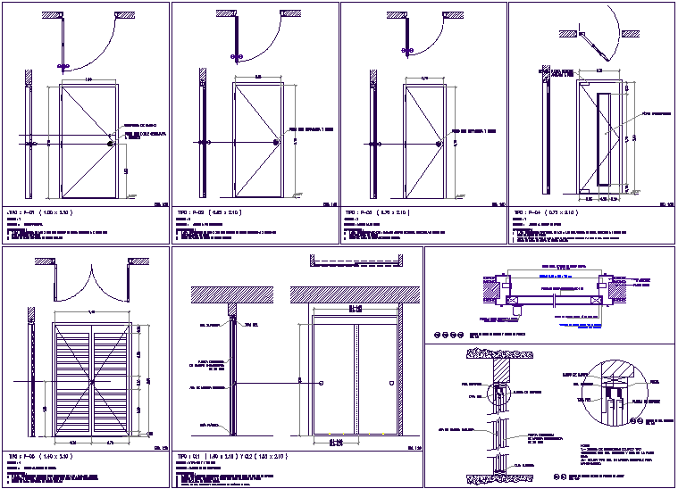 Door design view with detail