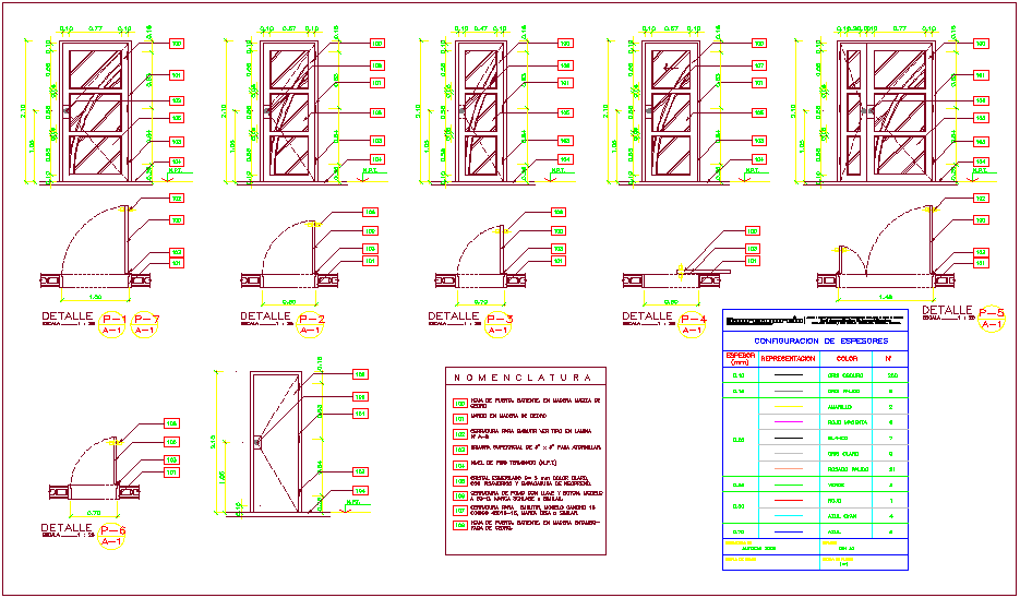 Door design with detail view