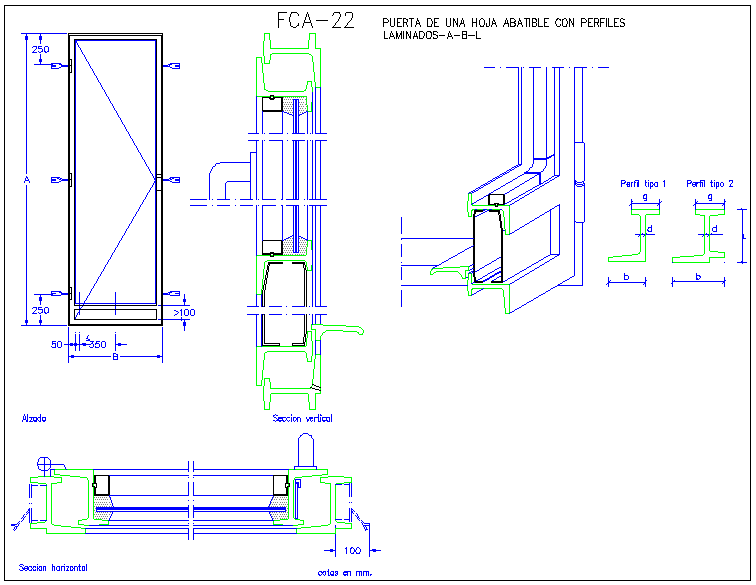 Door design with glass and aluminium work