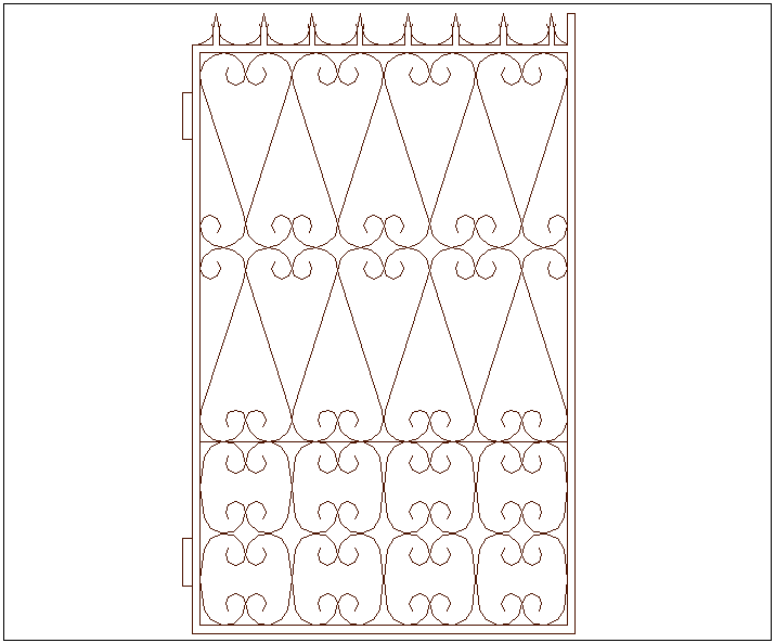 Door design with iron work