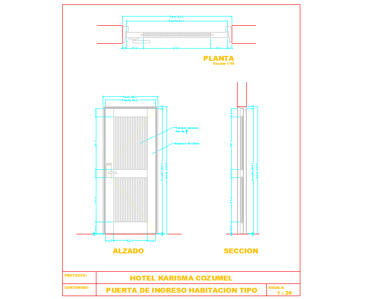 Door detail dwg autocad drawing