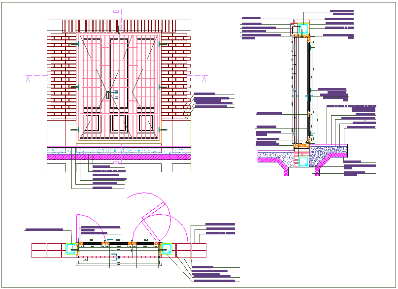 Door detail view with carpentry detail