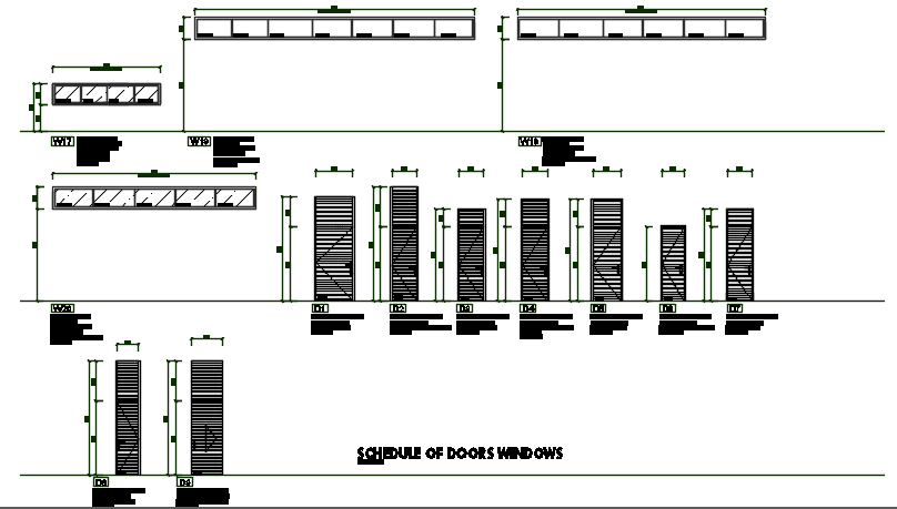 Door and Window Framing DWG Drawings for Construction Use