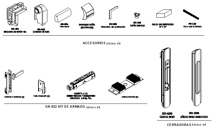 Door installation accessories blocks details dwg file