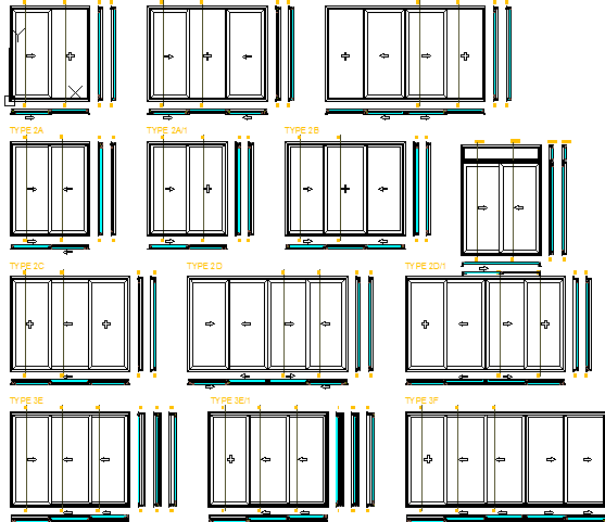 Door installation details of building dwg file