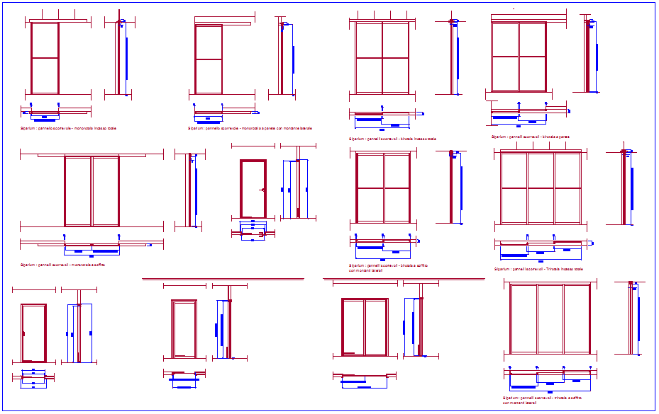Door plan and elevation view