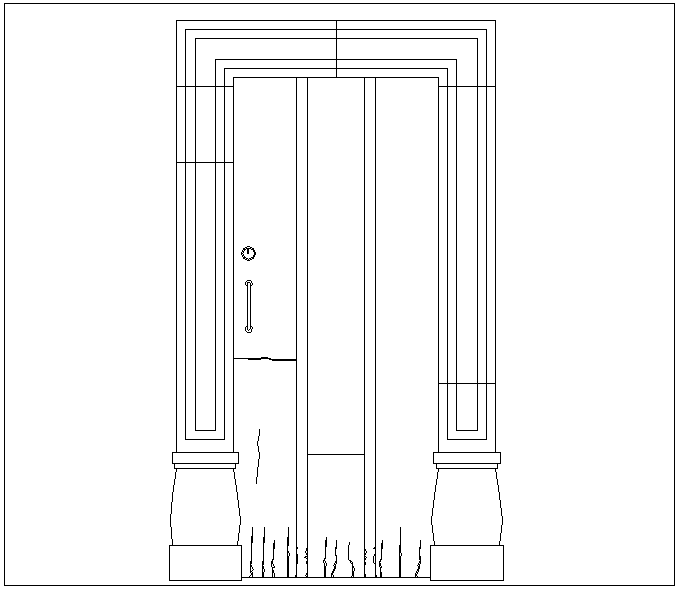 Door view with designer column