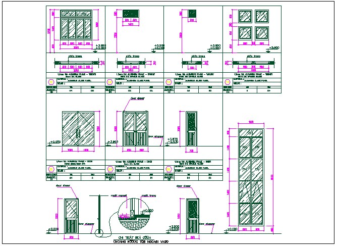 Door window detail dwg file