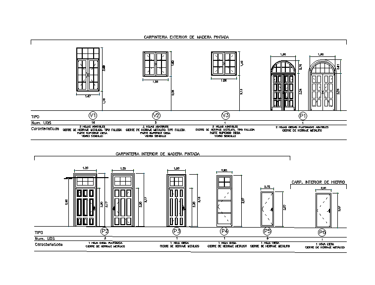 Door And Window Height Level Elevation Design Download DWG File