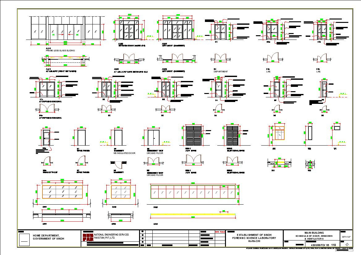 Door And Windows Block Autocad Dwg Files