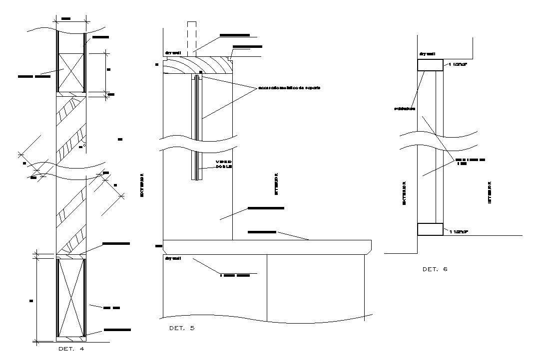 Door Frame Fixing In Wall CAD Drawing Download Free DWG File