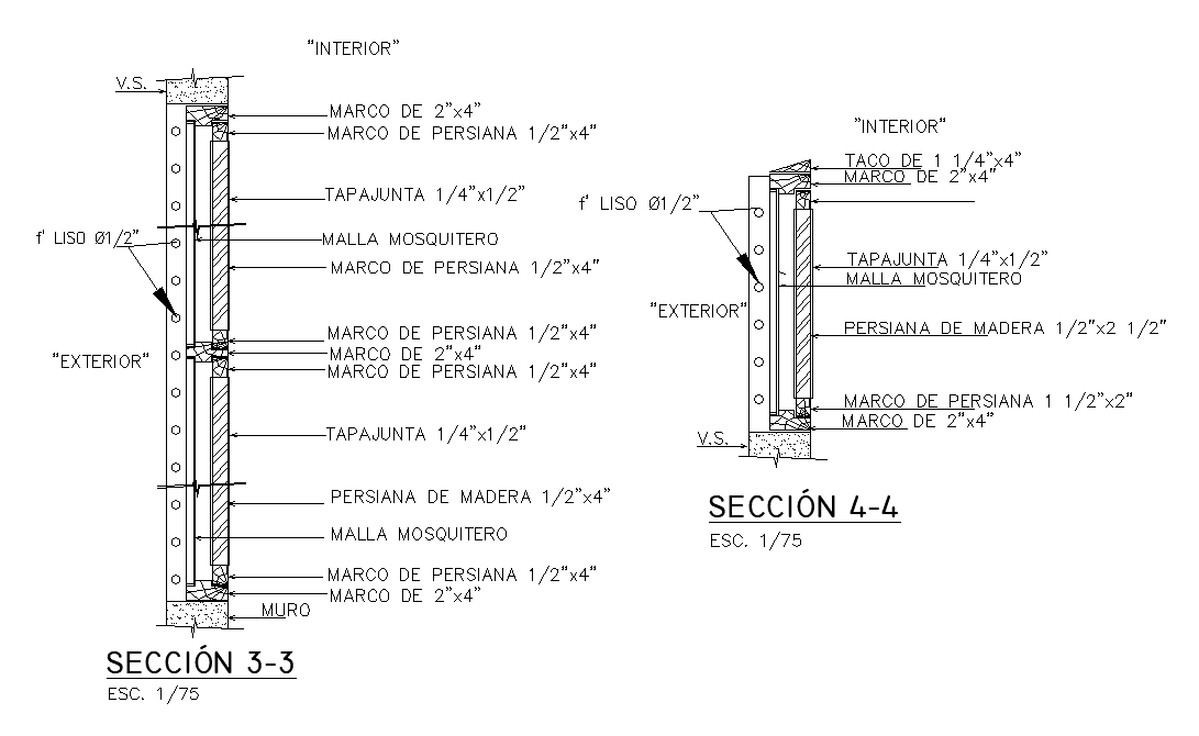 Door Frame Section Drawing Free Download DWG File