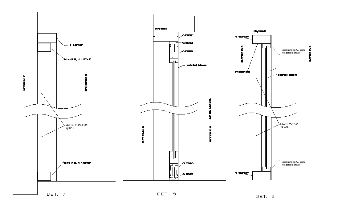 Door Frame Top View CAD Drawing Download Free DWG File