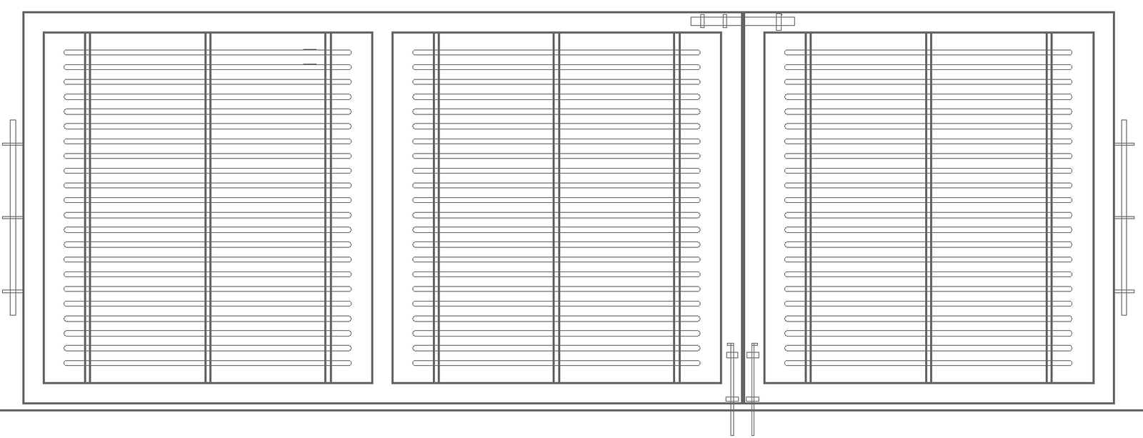 Door Louver Detail Layout - AutoCAD DWG Download File 