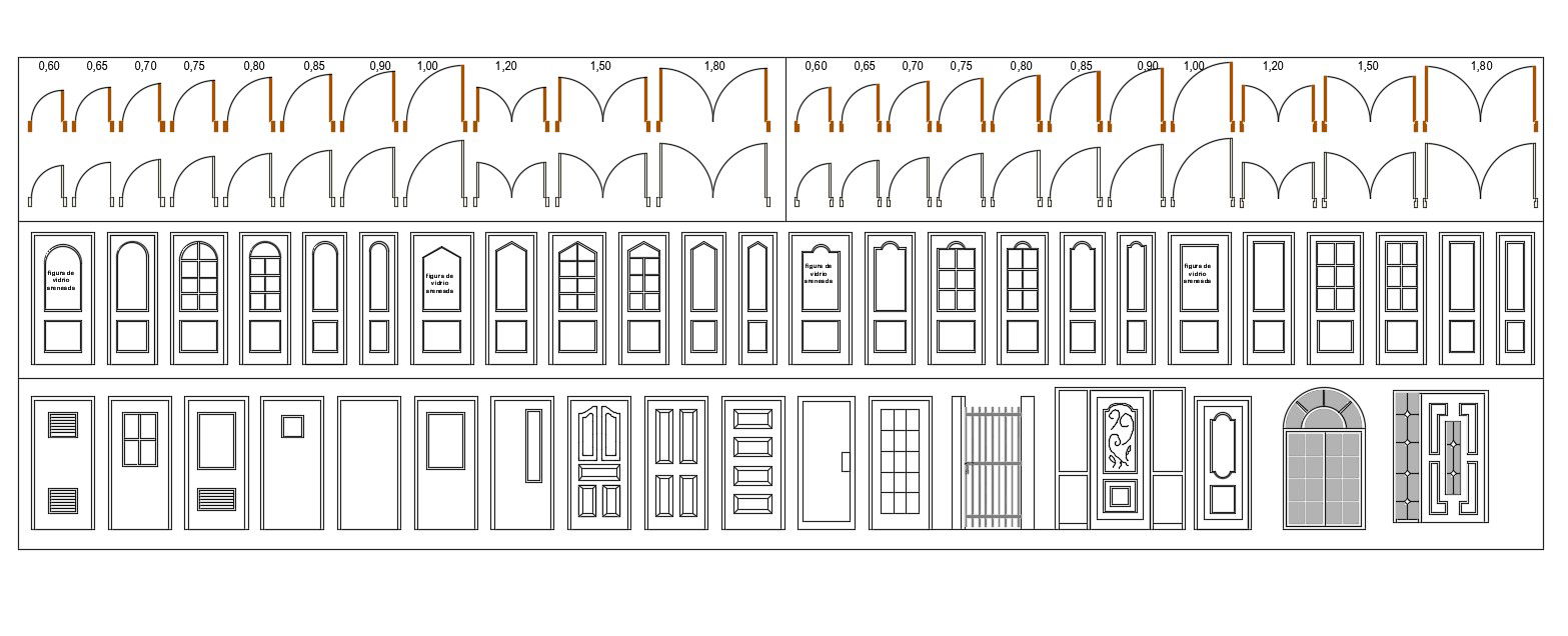 Door Plan And Elevation Drawing Free Download DWG File