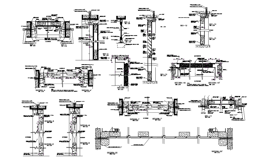 Door Window Installation CAD Drawing Download DWG File