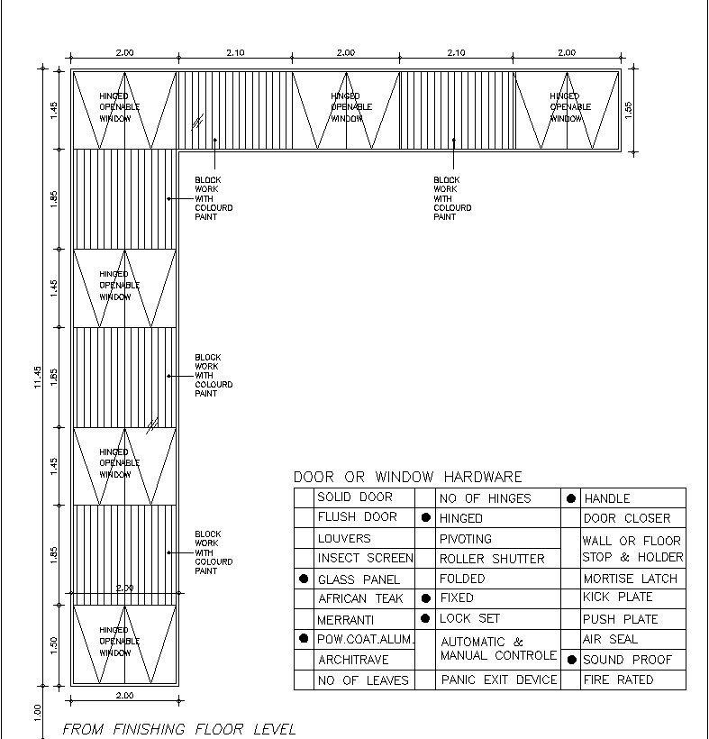 Door and window hardware details in AutoCAD, dwg file.