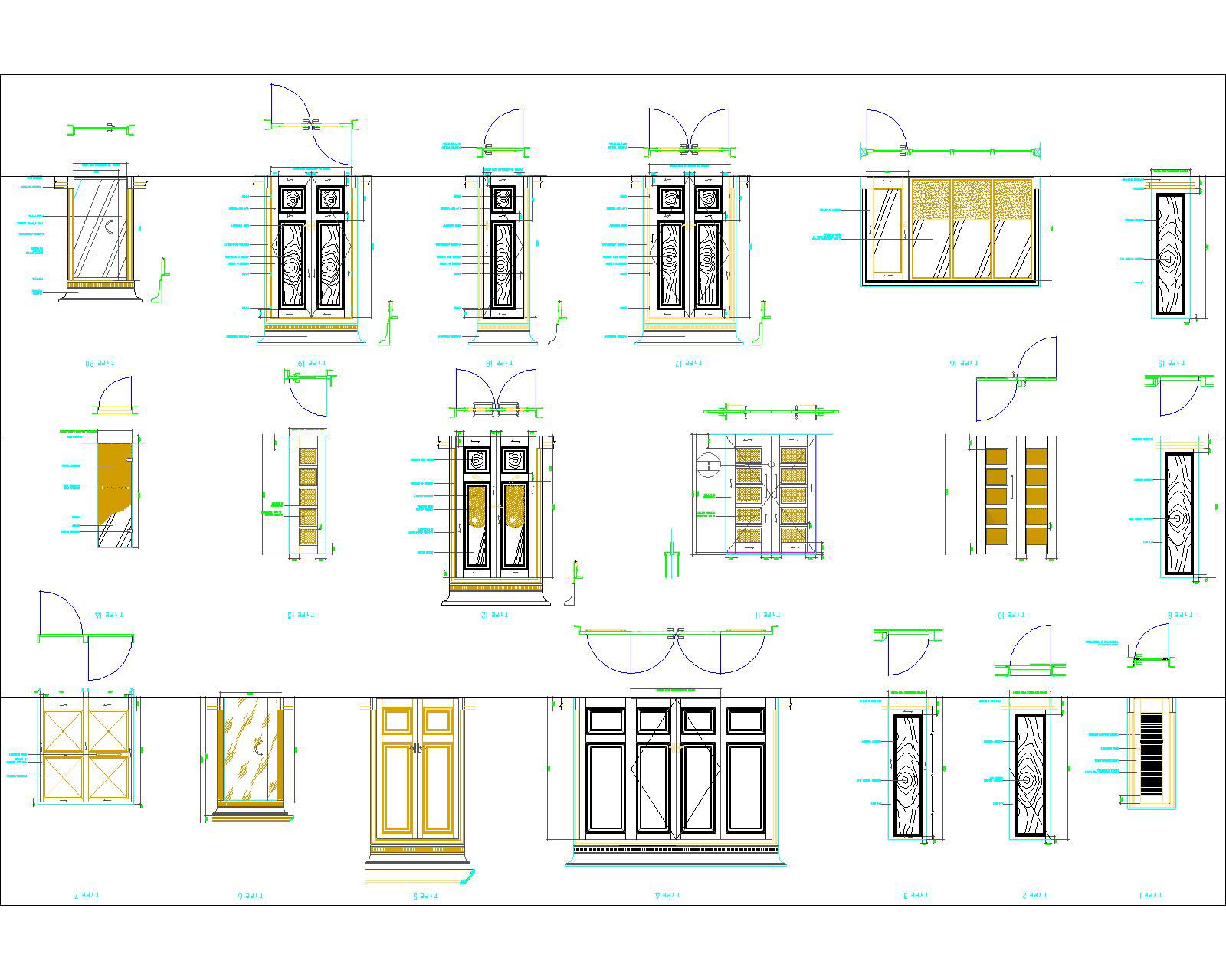 Free Door CAD Block Download DWG File