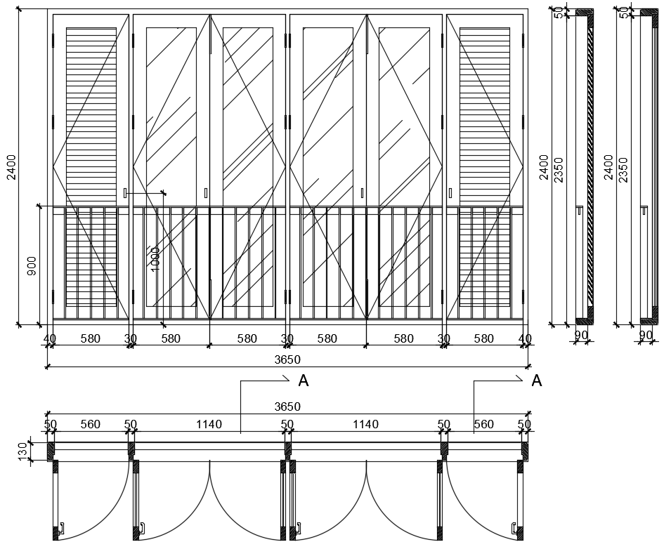 Door design cad drawing is given in this cad file. Download this 2d cad file now.