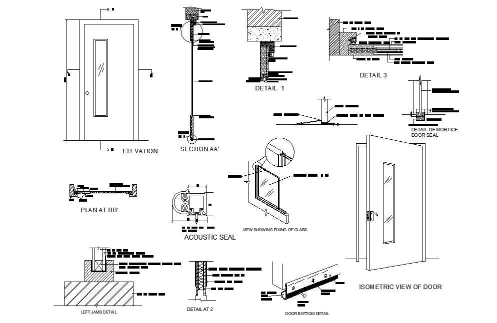 Door detail drawing defined in this AutoCAD file. Download the AutoCAD file.