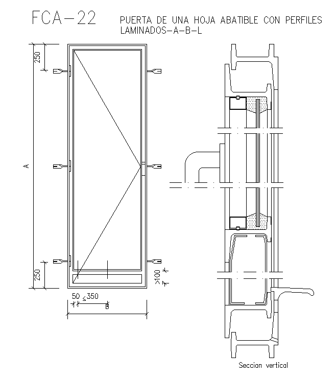 Door detailed cad drawing is given in this cad file. Download this 2d cad file now.