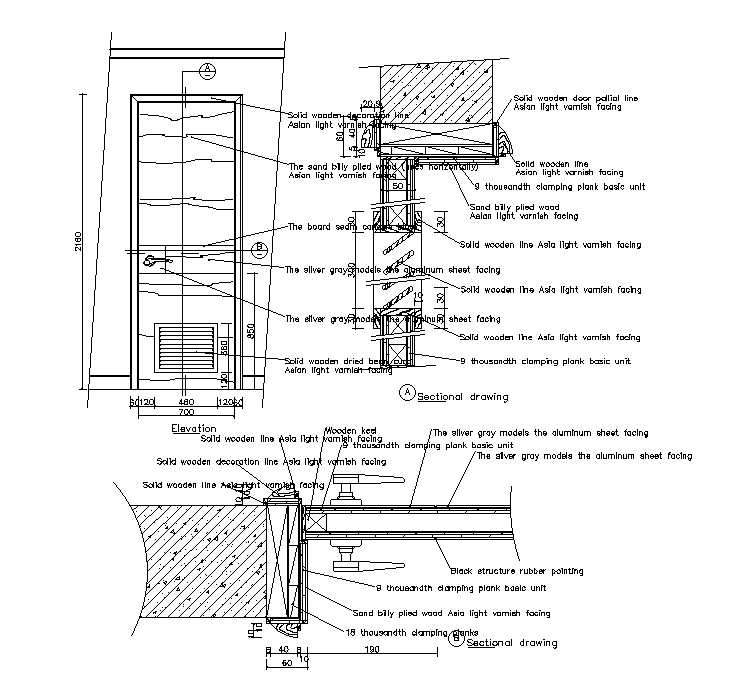 Door detail provided in this AutoCAD file. Download this 2d AutoCAD drawing file.