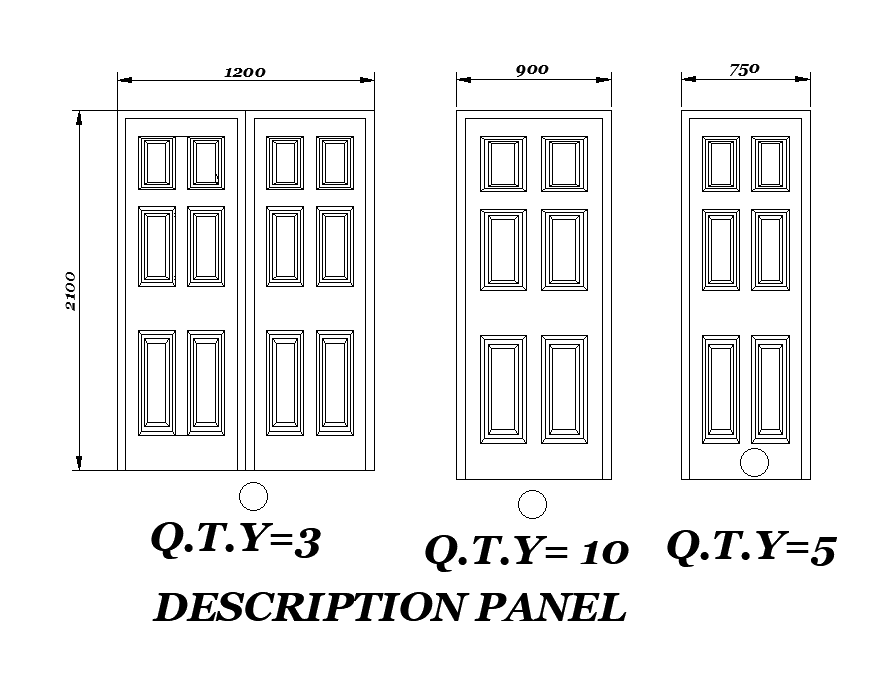 Door details are available in this Autocad drawing file. Download now.