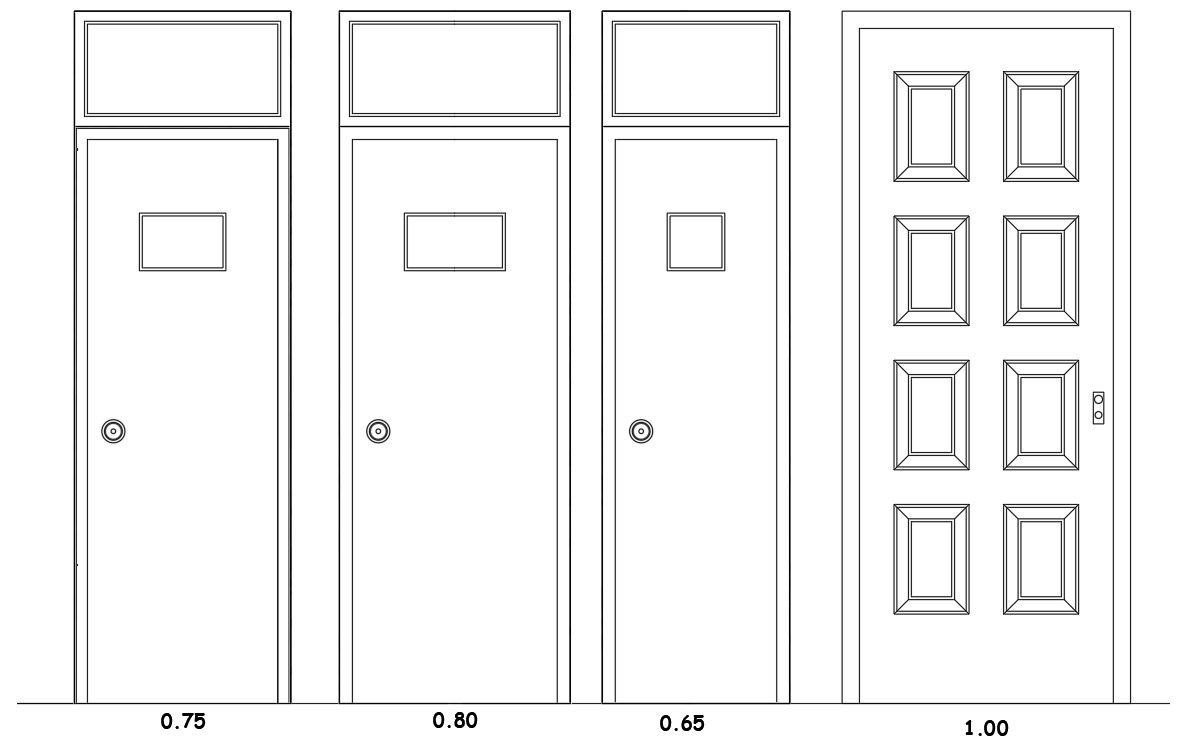 Door elevation detail drawing defined in this AutoCAD file. download this 2d AutoCAD drawing file.