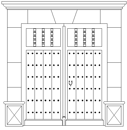 Doors Sample Architecture Layout dwg file