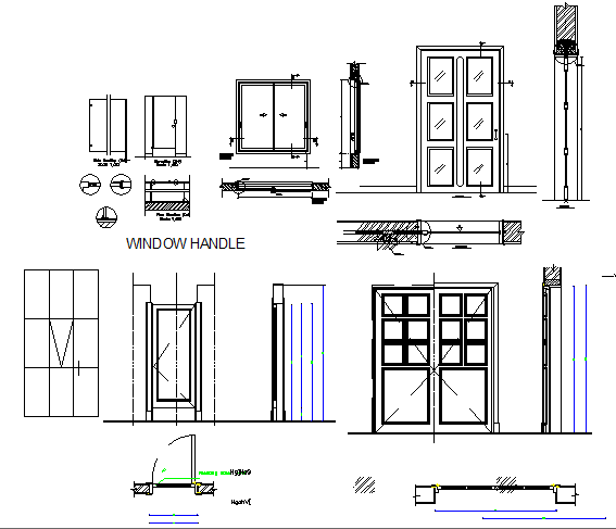 Corporate Building Doors and Window Layout DWG Download