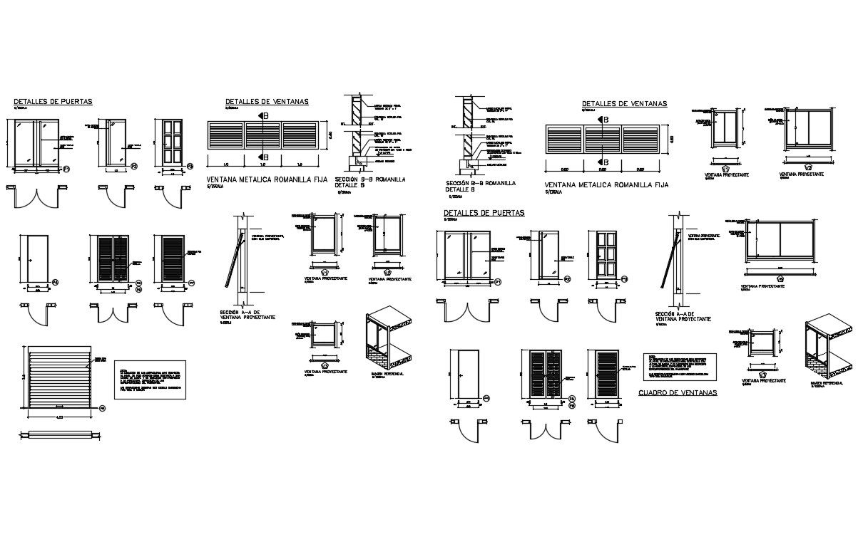 Complete Doors, Windows, and Car Pantry AutoCAD DWG File