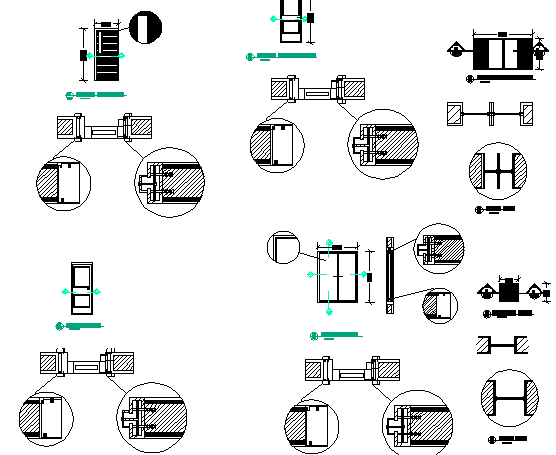 Doors and windows installation details dwg file