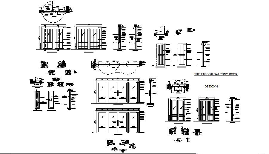 Doors and windows installation drawing details of house dwg file