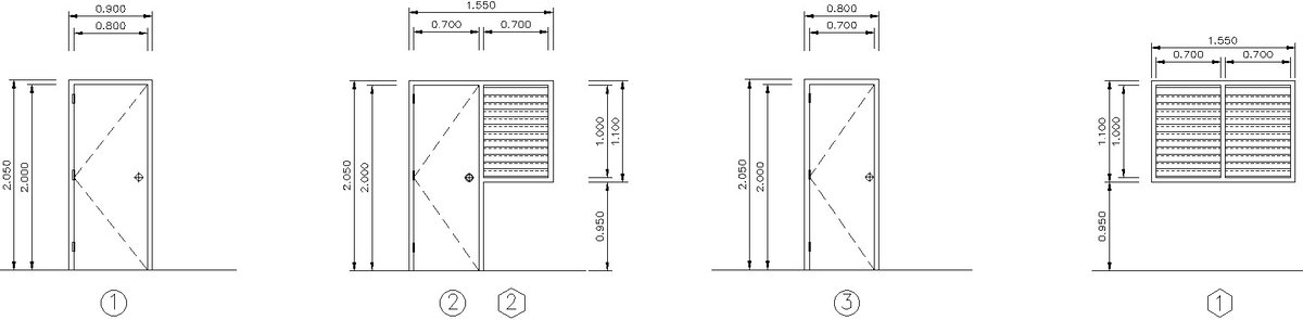 Door-window design in detail AutoCAD drawing, CAD file, dwg file