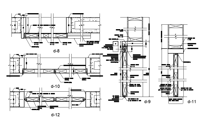 Door work is given in this Autocad drawing model. Download the Autocad file.