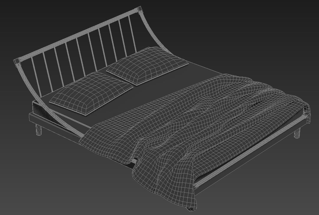 Double Bed Furniture Design 3ds Max File 
