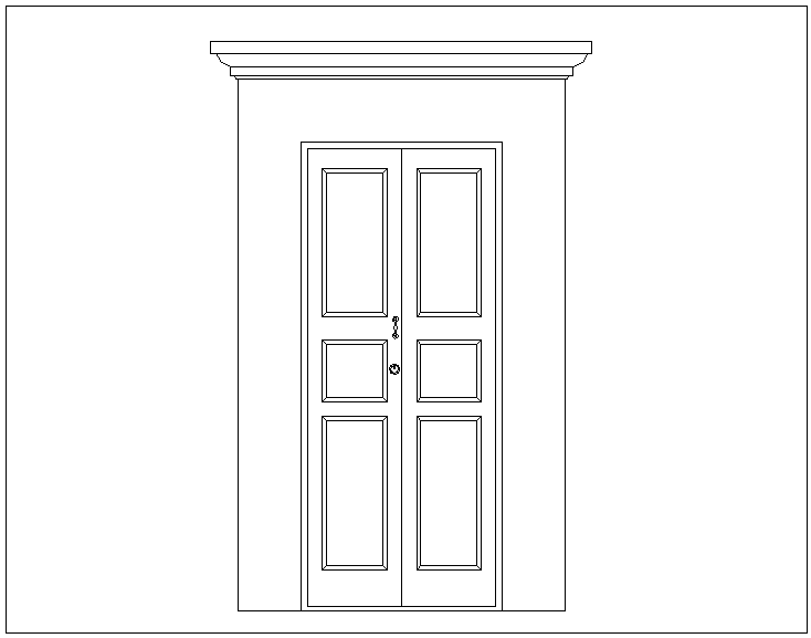 Double door design view