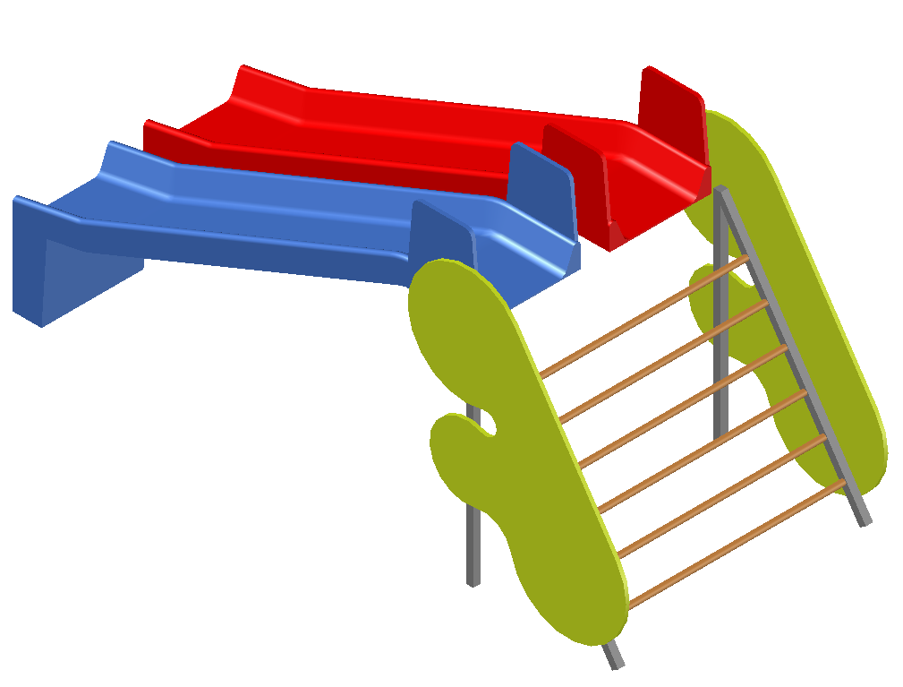 Double slider detail elevation 3d model autocad file