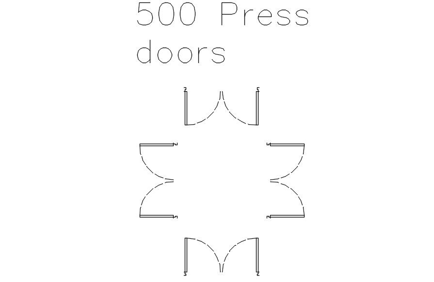 Double hung doors design in AutoCAD 2D drawing, dwg file, CAD file