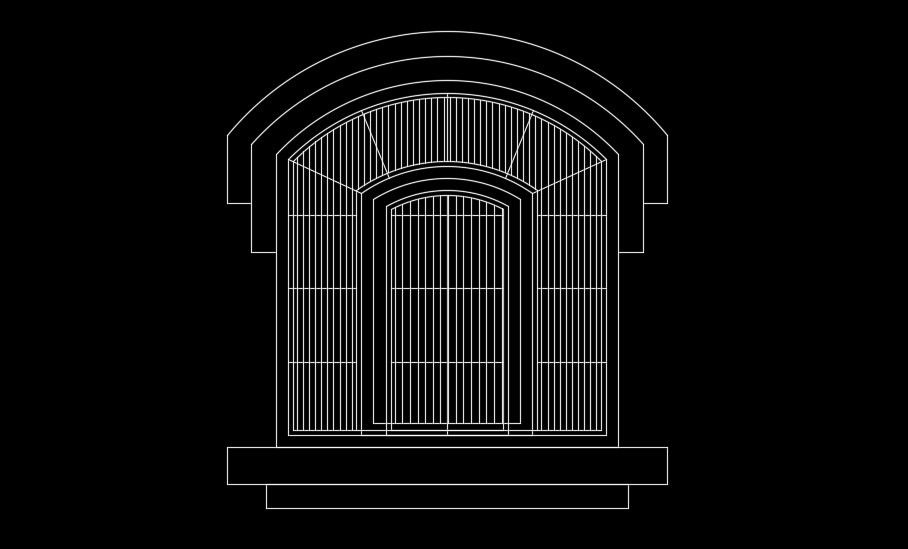 Double side arch type door design