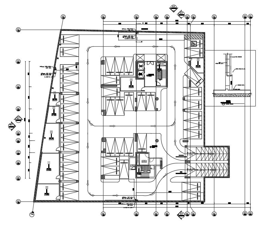 Downtown Mall AutoCAD 2D Layout Plan in DWG Format