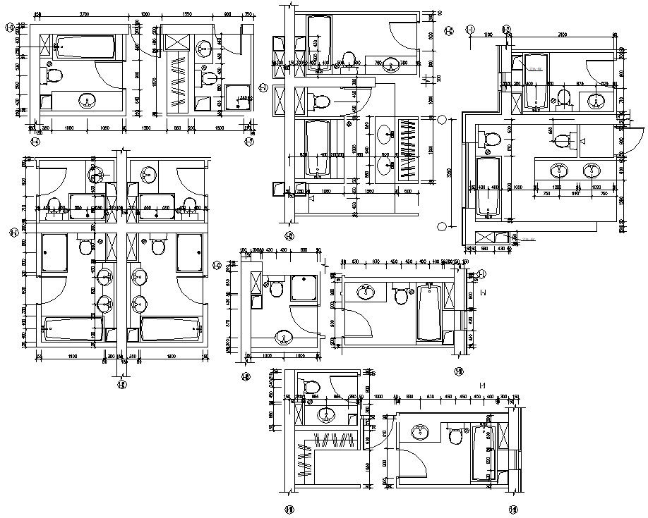 Download AutoCAD bathroom design drawing