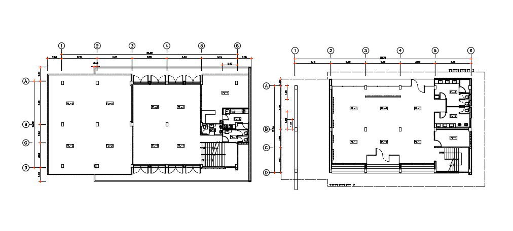 Banquet Hall Layout DWG File for Seating Stage and Interior Design
