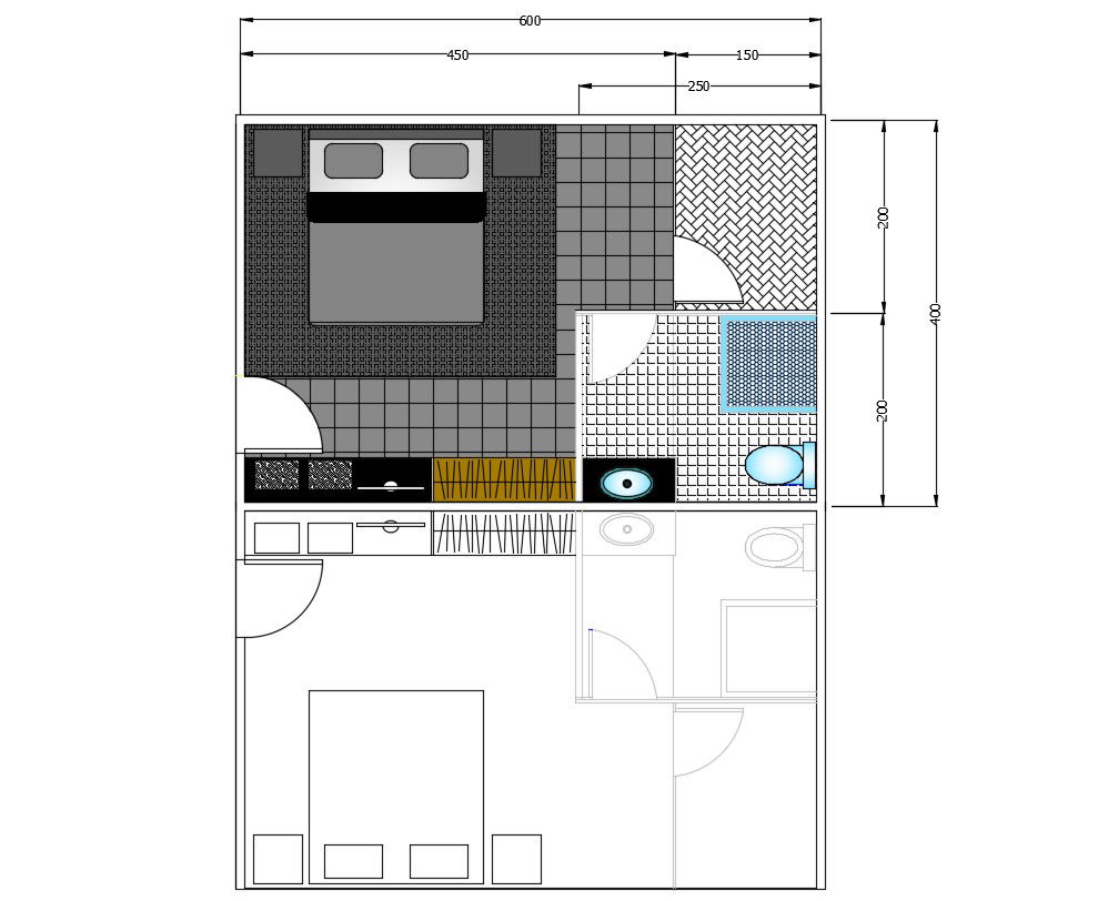 Download Bedroom Plan AutoCAD File