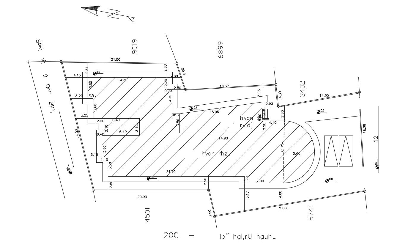 Download DWG File Plot And Building Demarcation Drawing