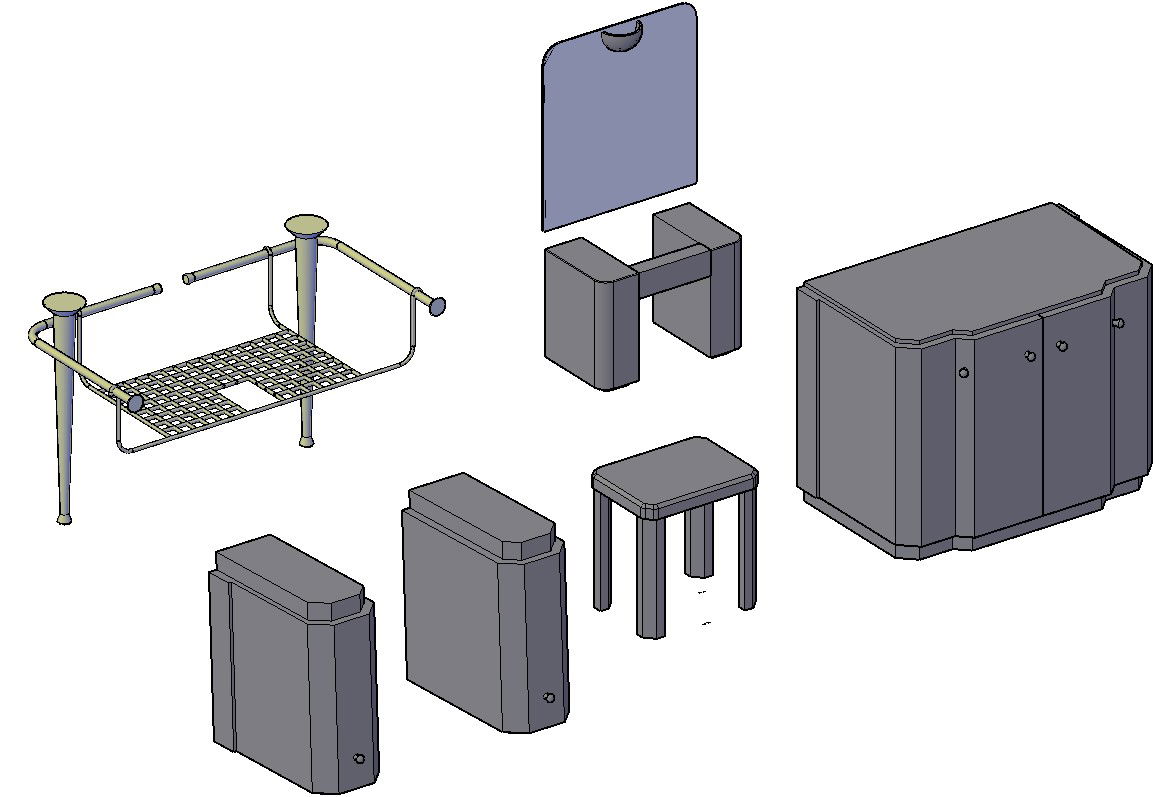 Download Free 3D CAD Blocks Isometric Elevation Design DWG File
