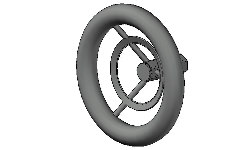 Download Free 3D Steering Wheel In DWG File