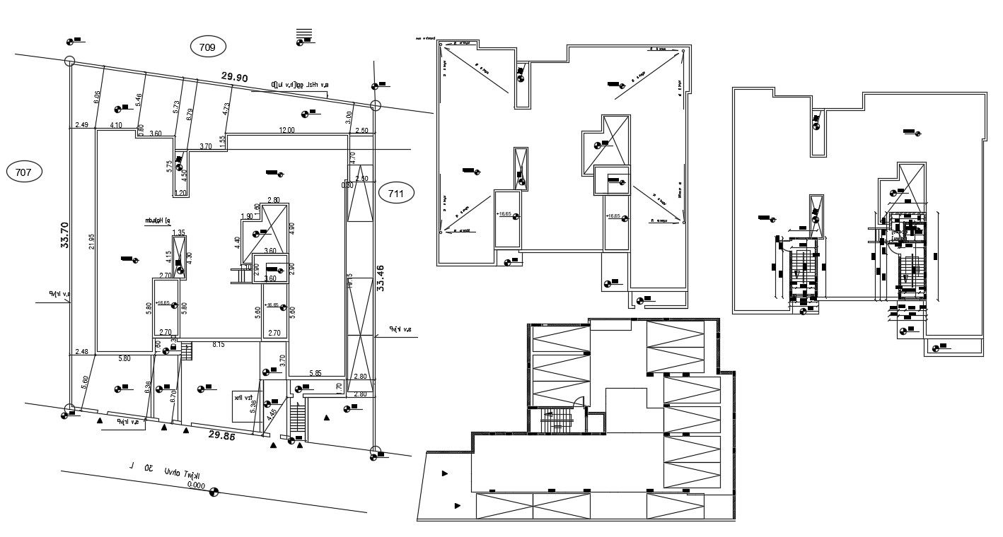 Download Free Apartment Floor plan With Parking Lot CAD Drawing