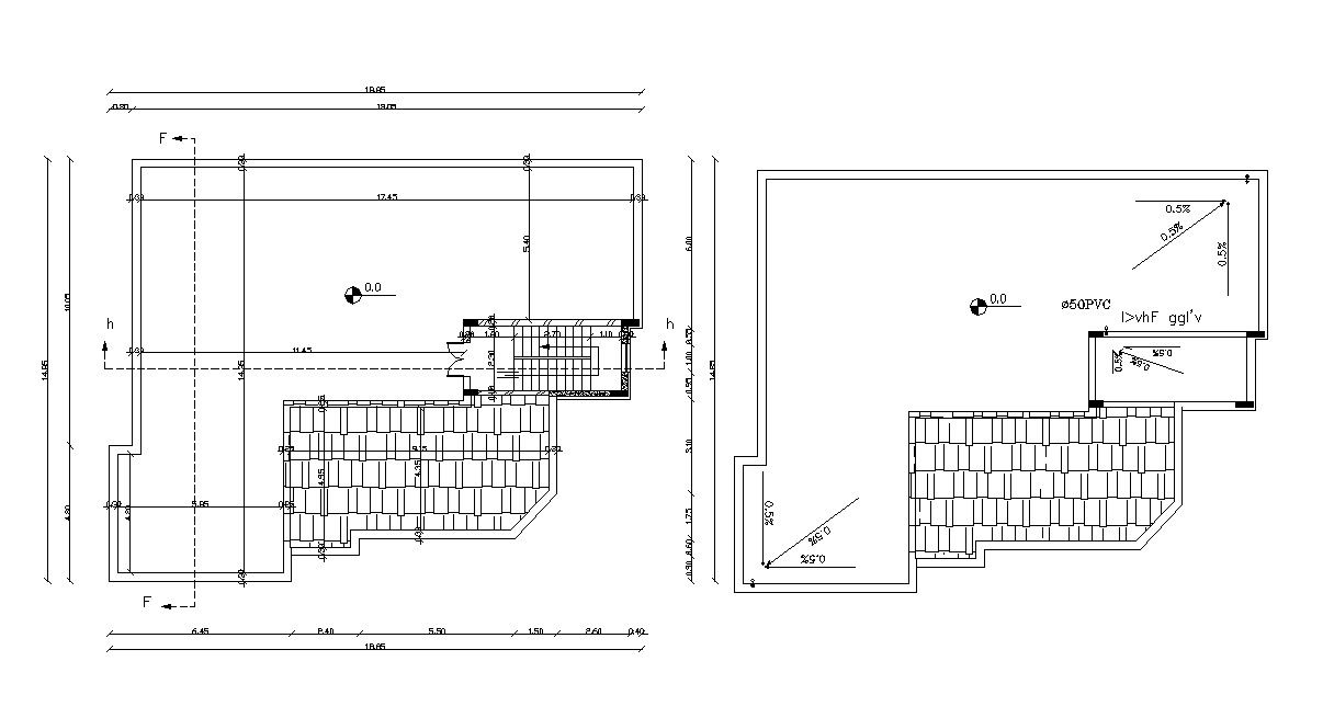 Download Free Bungalow Terrace Floor Plan CAD Drawing